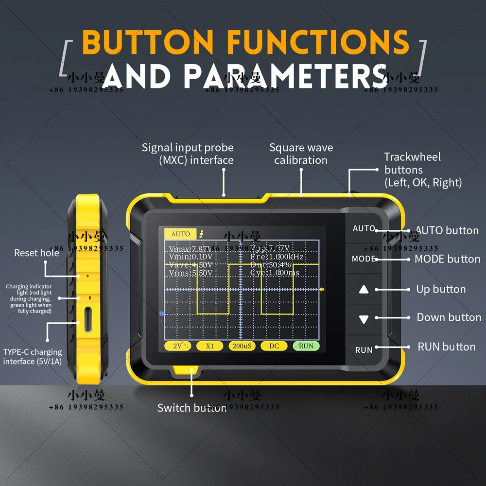 Fnirsi Digital Oscilloscope Handheld - FNIRSI DSO152 미니 휴대용 디지털 오실로스코프,