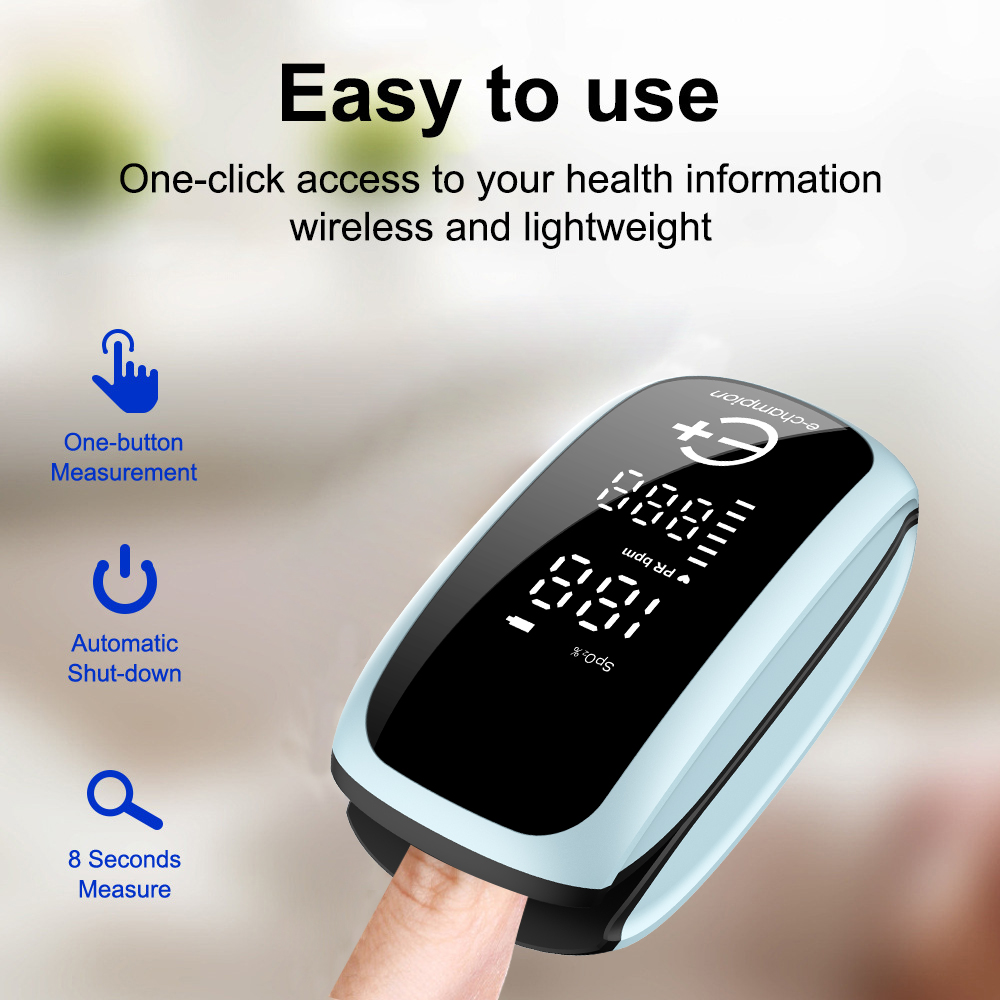 Pulse Oximeter Fingertip Rechargeable - 충전식 의료용 산소포화도 측정기 스트랩, 손가락에