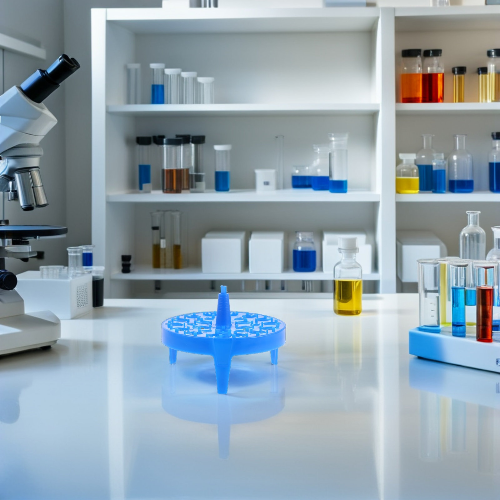플라스틱 재질의 실험용 튜브 랙 6개 세트, 둥근 형태 - Lab Equipment 리뷰 및 가격