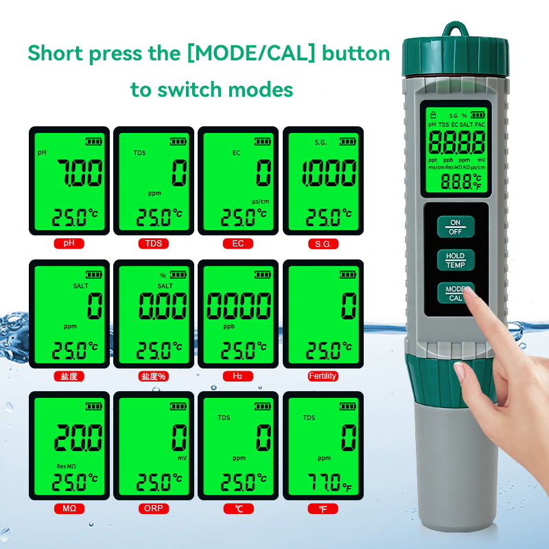 새로운 10가지 기능이 통합된 pH 측정기: pH, T - Ph Meter Digital Water Tester 리뷰 및 가격