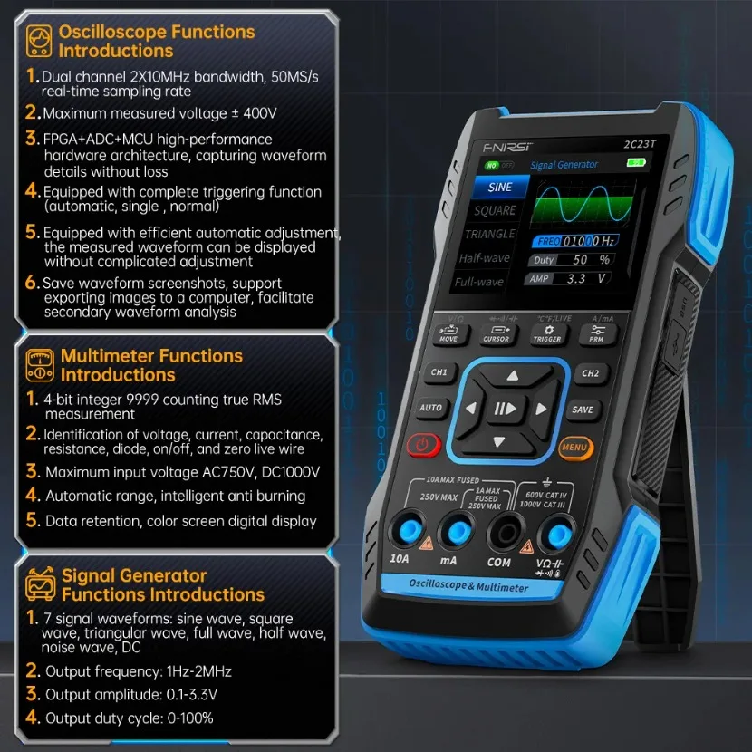 FNIRSI 2C23T 휴대용 디지털 오실로스코프 겸  - Fnirsi Digital Oscilloscope Handheld 리뷰 및 가격