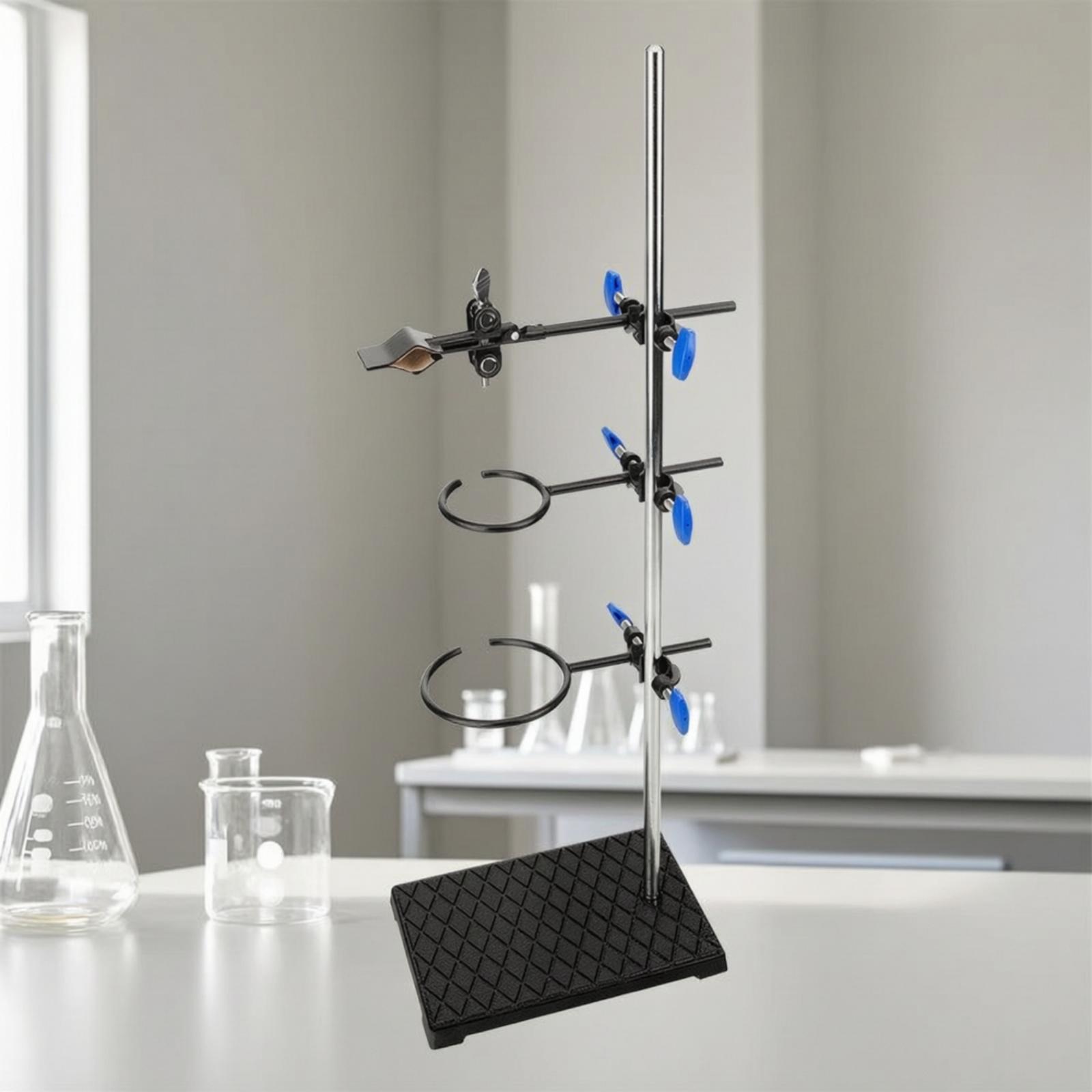학생 실험 장비용 사각형 받침대와 파란색 손잡이 링이  - Lab Equipment 리뷰 및 가격
