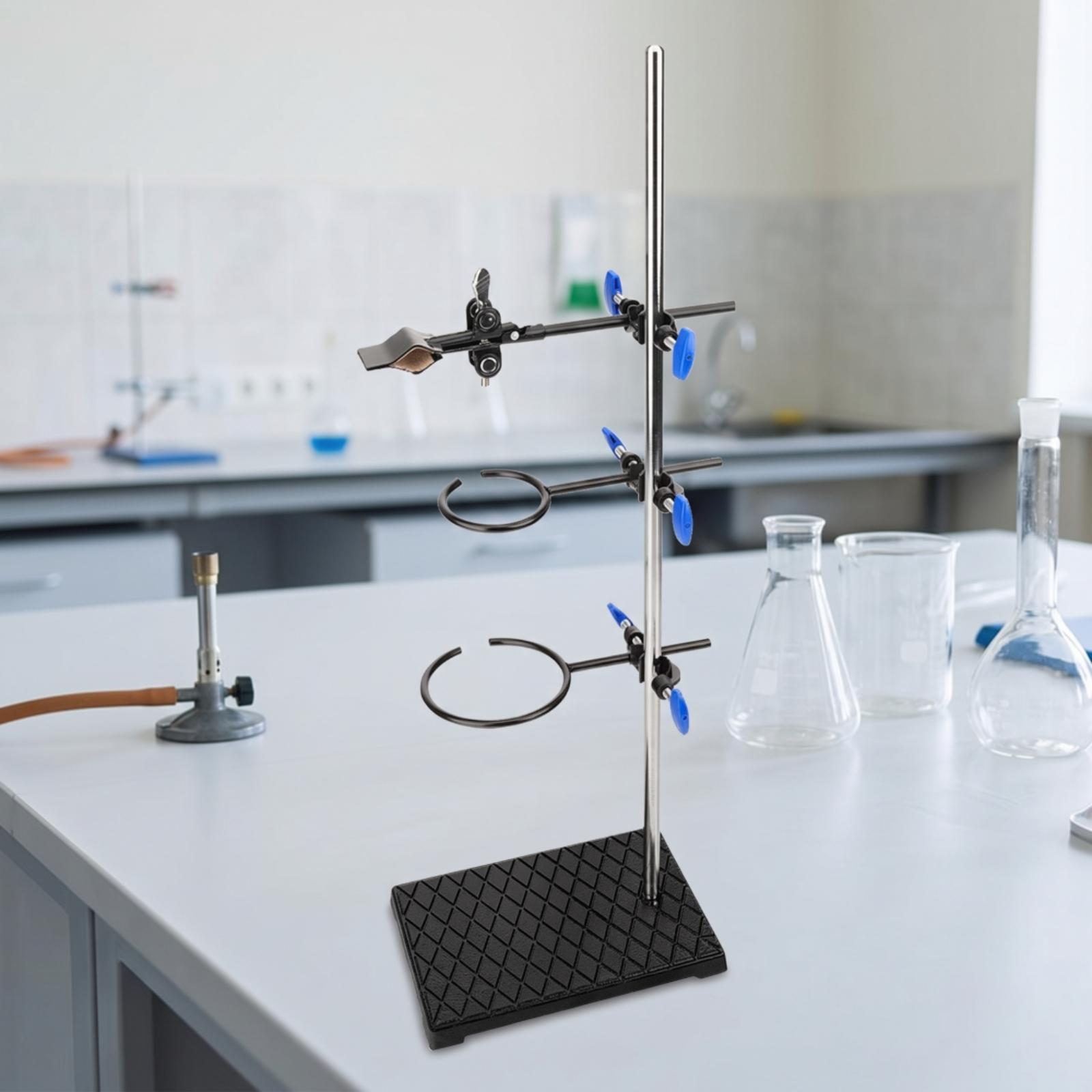 학생 실험 장비용 사각형 받침대와 파란색 손잡이 링이  - Lab Equipment 리뷰 및 가격